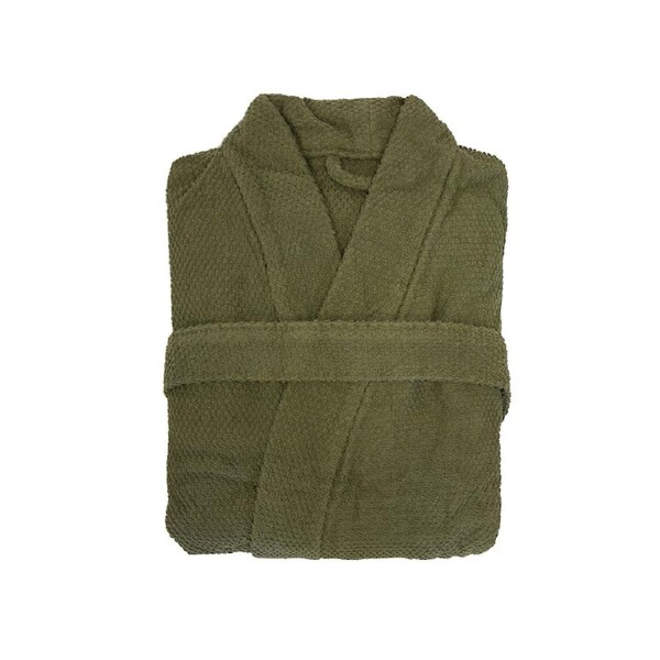 Bambury Angove Cotton Olive Bathroom Robe/Dressing Gown Home Living Small