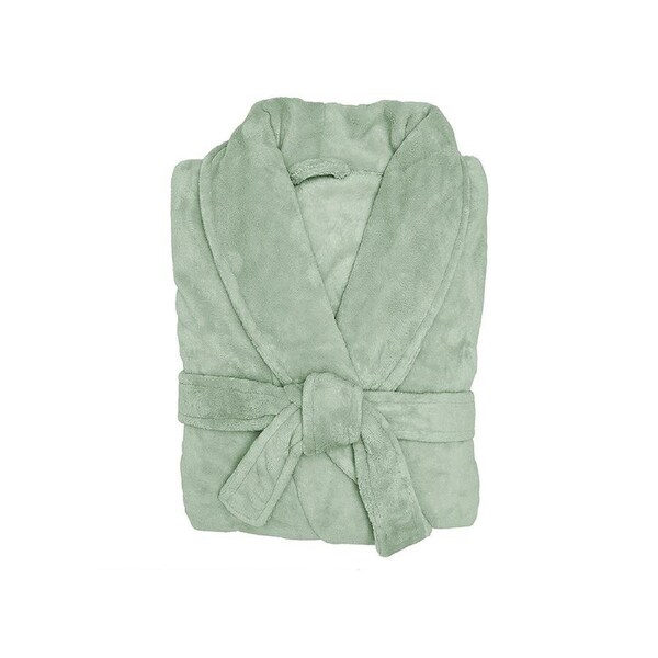 Bambury Soft Microplush Bedroom/Bathroom Robe Sage Home Living S/M