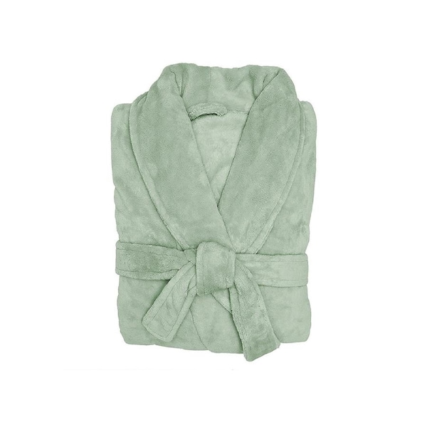 Bambury Soft Microplush Bedroom/Bathroom Robe Sage Home Living L/XL