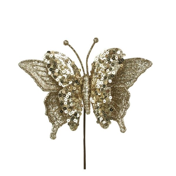 Champagne Butterfly w. Stem 24cm