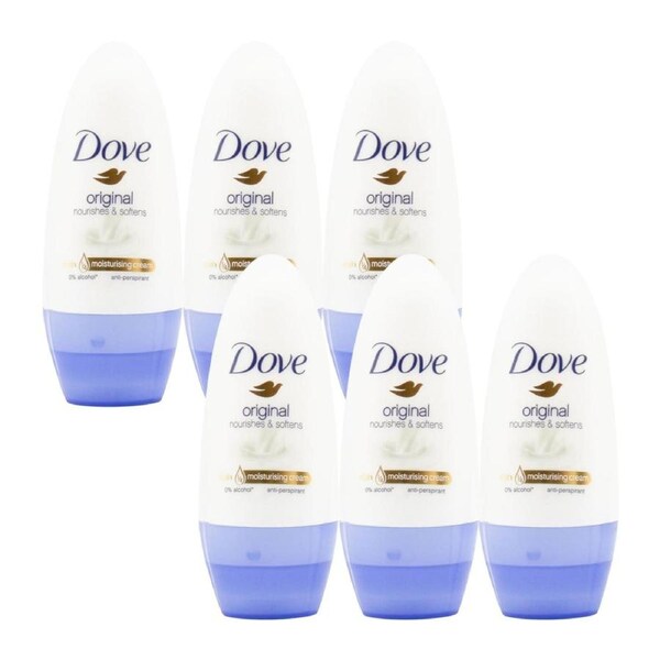 Dove Original Roll-On Deodorant Anti-Perspirant 40 mL – Pack of 6