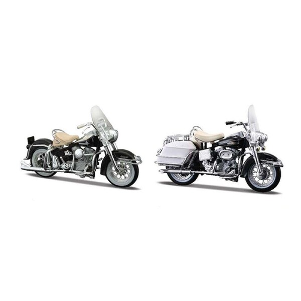 Maisto 1:18 Harley Davidson 1962 FLH Duo Glide & 1968 FLH Electra Glide Model