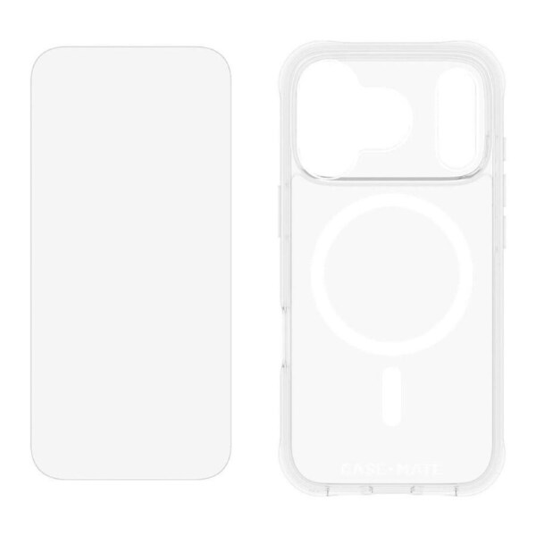 2pc Case-Mate Case & Screen Protection Set w/MagSafe For iPhone 17 Pro 6.3in CLR
