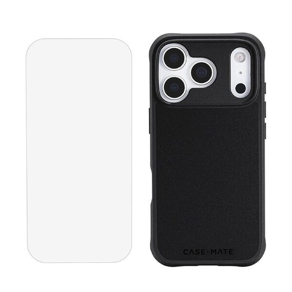 2pc Case-Mate Case & Screen Protection Set w/MagSafe For iPhone 17 Pro 6.3in BK