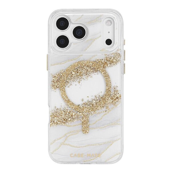 Case-Mate Karat Granite MagSafe Phone Case For iPhone 17 Pro Max 6.9in Gold
