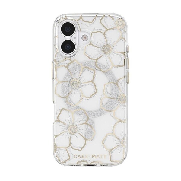 Case-Mate Floral Gems MagSafe Phone Case for iPhone 17 6.3in Gold