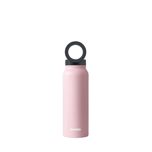 Ringo Insulated Water Drink Bottle w/ Magnetic Phone Mount 710ml Pink