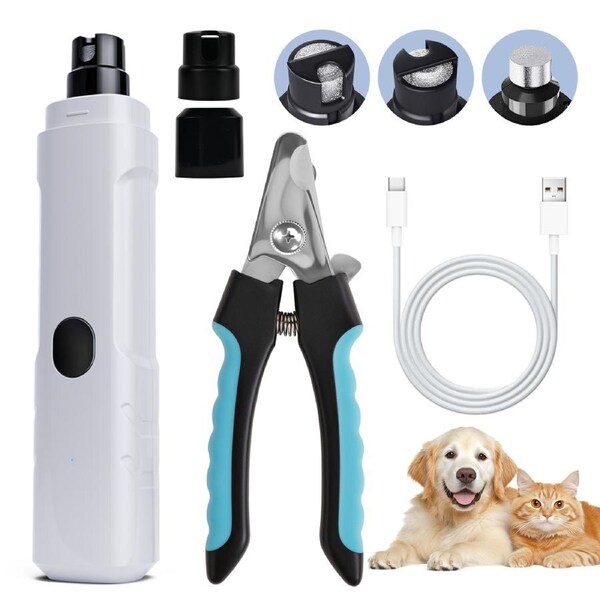 Advwin Dog Nail Grinder and Dog Nail Clippers Kit 3 Speeds