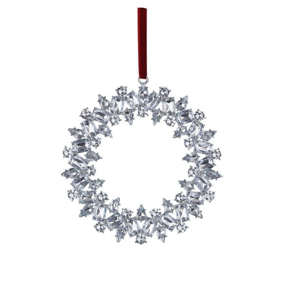 Crystal Wreath Tree Ornament 13cm