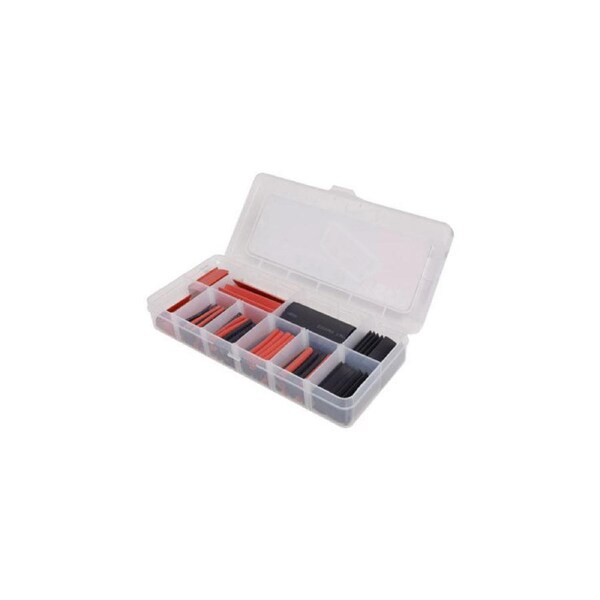 W0887 Heat Shrink Tubing Handy Plastic Case 210pc Red-Black