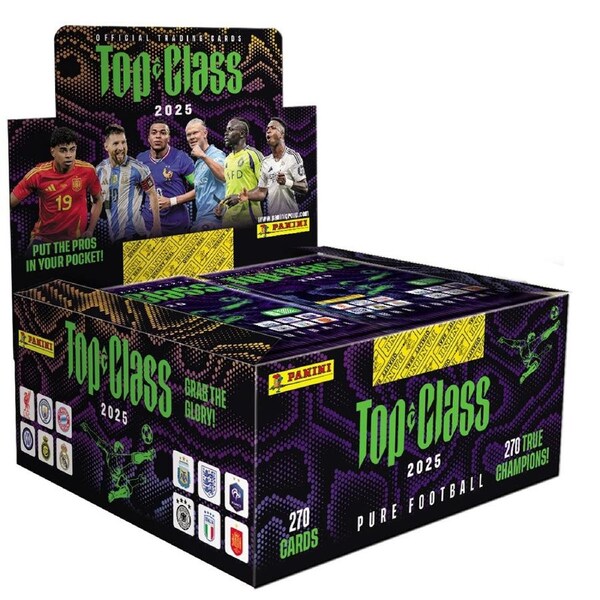PANINI Top Class 2025 Soccer Trading Cards Booster Box