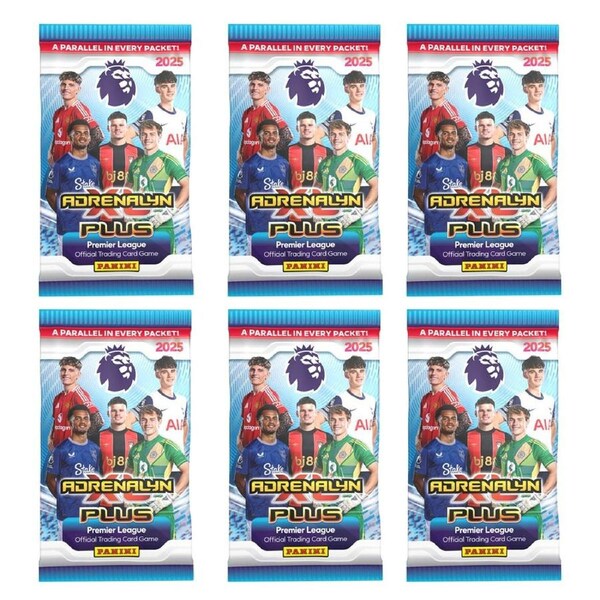 Panini Adrenalyn XL Plus 2024 / 2025 EPL Soccer Cards Booster 6 Pack