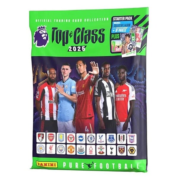 PANINI Top Class 2025 Premier League Soccer Trading Cards Starter Pack