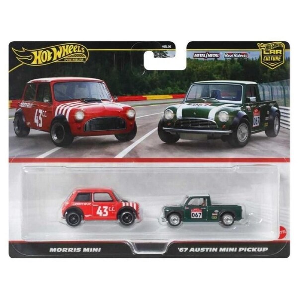 Hot Wheels Premium Morris Mini & '67 Austin Mini Pickup