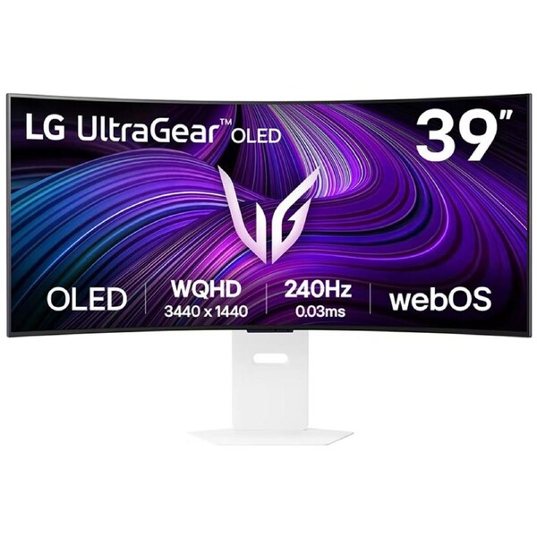 LG UltraGear 39in WQHD OLED 240Hz FreeSync Curved Smart Gaming Monitor (39GX90SA-W)