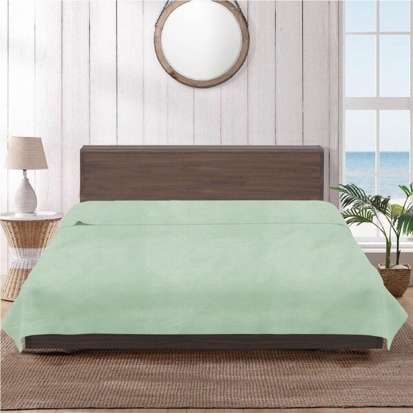 Kingdom Classic Percale Easy Care Flat Sheet King Single / Black