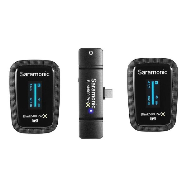 Saramonic Blink500 ProX B6 Dual-channel Wireless Microphone System w/ USB-C Connector (TX+TX+RXUC) Black