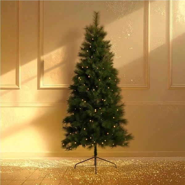 228cm Pre Lit Woodland Pine Christmas Tree, 536 Tips - Tree #17