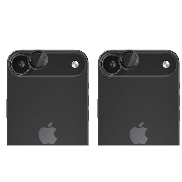 2PK EFM Aluminium/Glass Camera Lens Protector For iPhone 17 Air 6.5in Carbon