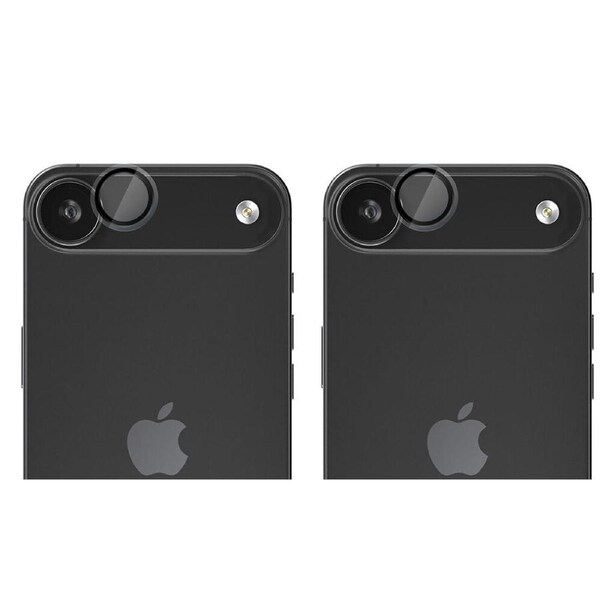 2PK EFM Aluminium/Glass Camera Lens Protector For iPhone 17 Air 6.5in Clear