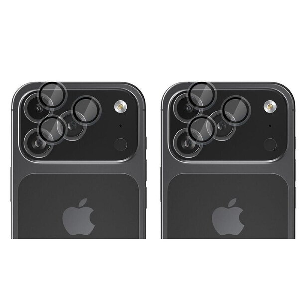 2PK EFM Camera Lens Protector For iPhone 17 Pro 6.3in & 17 Pro Max 6.9in Clear