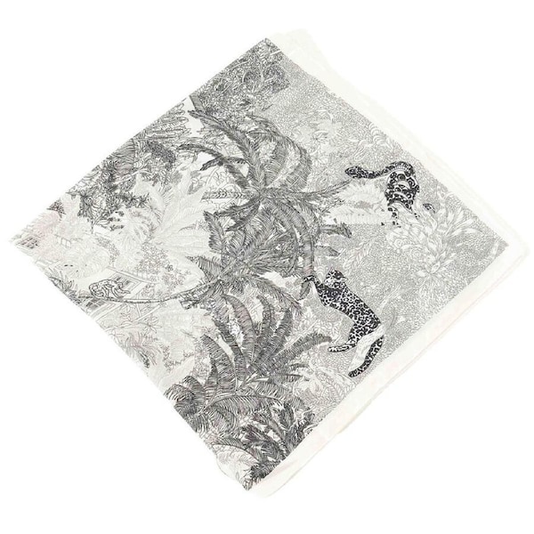 Urban Orient Square Silk-Feel Scarf Women's Accessory 90x90cm Black/White