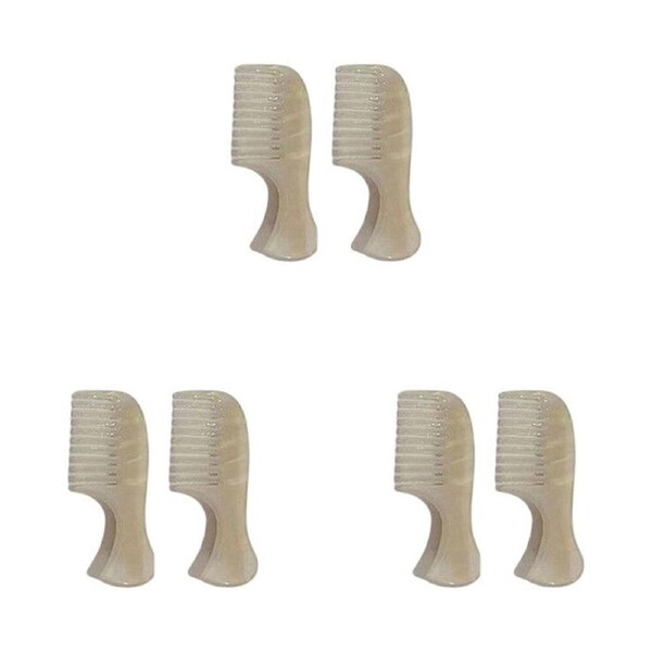 3x 2pc Urban Acrylic Tortoiseshell Mini Comb Hair Clip Set Women's White