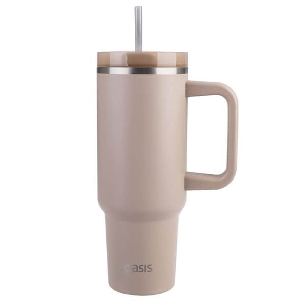 Oasis Commuter Double Wall Insulated Travel Tumbler 1.2L - Latte
