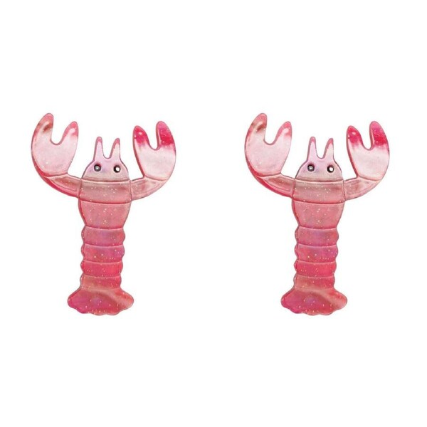 2PK Urban Resin Iris Lobster Brooch Pin Clip Women's Accessory Red
