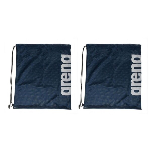 2PK Arena Team Mesh Drawstring Swimgear Bag Swimming Accessory Navy