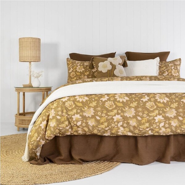 Bambury Melati Quilt Cover Set Soft Touch Woven Home Decor Bedding King