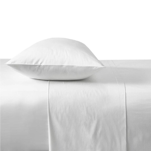 Bambury Chateau Flat Sheet White Ultra Soft Home Bedding King