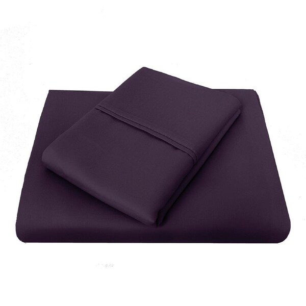 Bambury 1000TC Sheet Set Purple Home Bedding w/Pillowcase Cotton King