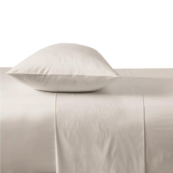 Bambury Chateau Flat Sheet Mocha Ultra Soft Home Bedding Double