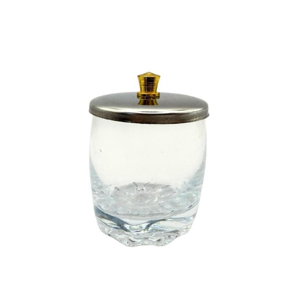 Crystal Dappen Dish Glass Nail Acrylic Liquid Powder Jar Container Clear 1oz
