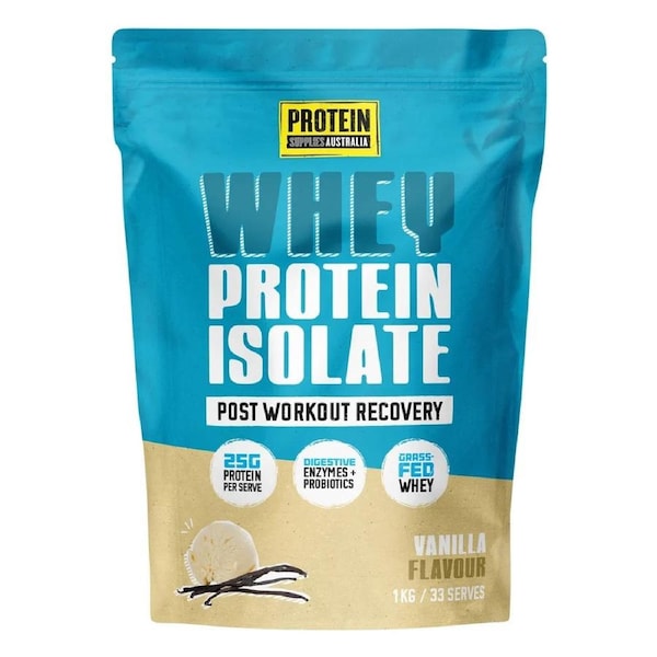 Protein Supplies Australia Whey Protein Isolate Vanilla 1kg