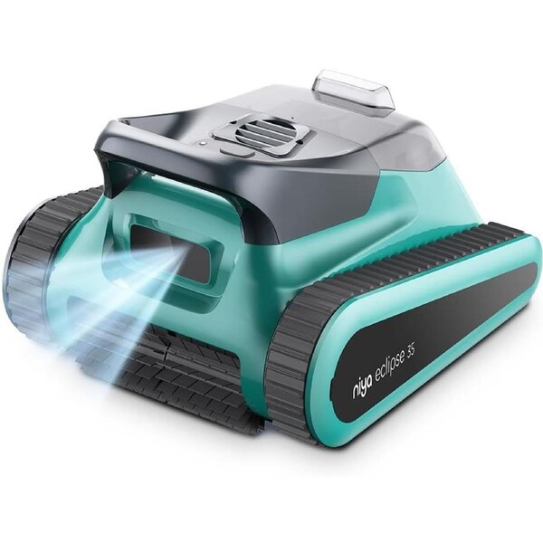 Niya Eclipse 35 Cordless Robotic Pool Cleaner for Floor Walls Waterline Up to 10m Pool Up to 2.5 Hours Cleaning with Smart Sonar Navigation, Self Parking, 1.6L Filter Basket, Multiple Cleaning Modes