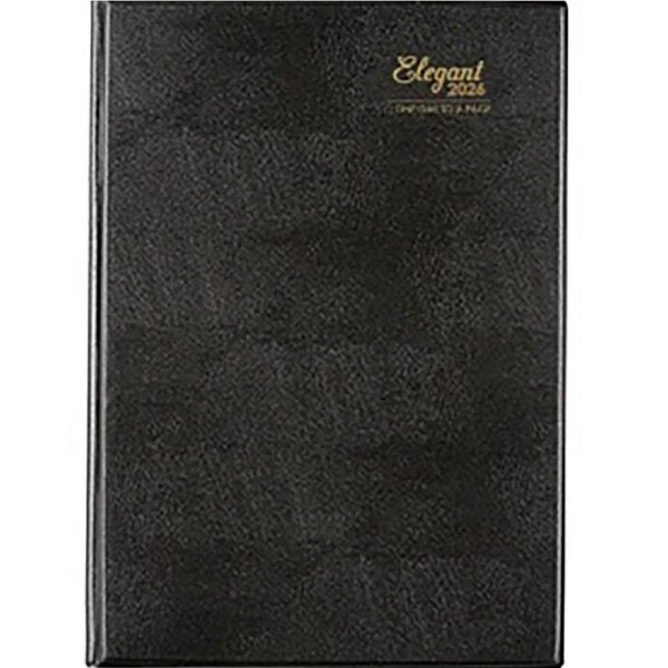 Cumberland 2026 Elegant Appointment Diary Day To Page 15 Minute A4 Black