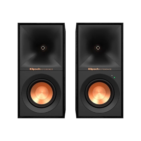 2x Klipsch R-40PM Powered Wireless Bluetooth Bookshelf 70W Speakers Black