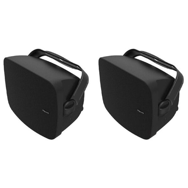 2x Klipsch RSM-525 Outdoor Wall Mounted 5 Way Binding 65W Speaker 5.25 Inches BK