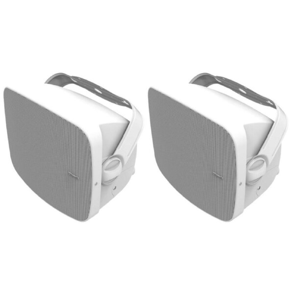 2x Klipsch RSM-525 Outdoor Wall Mounted 5 Way Binding 65W Speaker 5.25 Inches WH