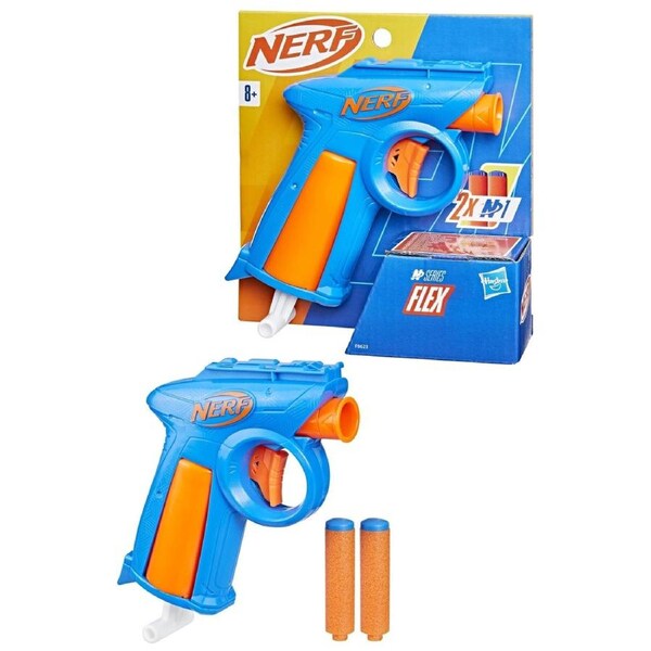 Nerf N Series Flex Blaster Toy Gun with 2 N1 Foam Darts Kids Outdoor Play Ages 8+