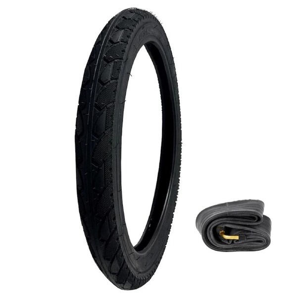 TDR 20 x 2.50 Bicycle Tyre and Tube MTB Mountain Bike BMX Road 20 Inch Rubber Tyre Tubeless Inner Tube Replacement Kids Folding Bike Tricycle
