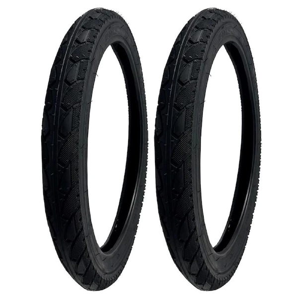 TDR pair of 20 x 2.50 Bicycle Tyre 20 Inch Bike Tyre BMX Folding Bike E-Bike Kids Bicycle Tubeless Rubber Tyre Replacement for Road Mountain Bike Tricycle