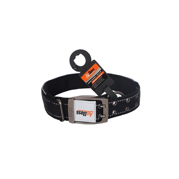 AgBoss Working Farm Pet Dog Collar Reflective Black 0.04x70cm 28 inch