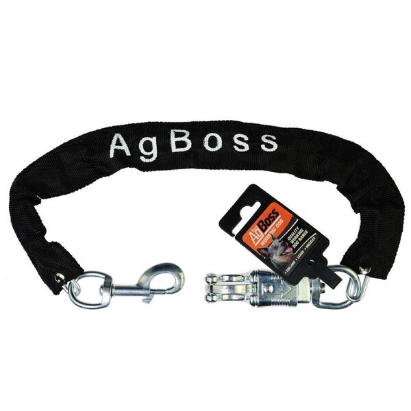 AgBoss Dog Ute/Car Chain With Quick & Easy Release Black 4x500mm