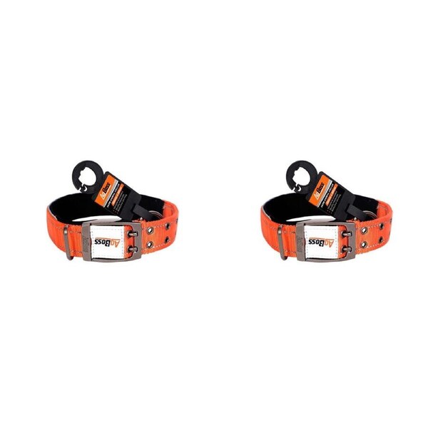 2PK AgBoss Working Farm Pet Dog Collar Reflective Black 0.04x60cm 24 inch