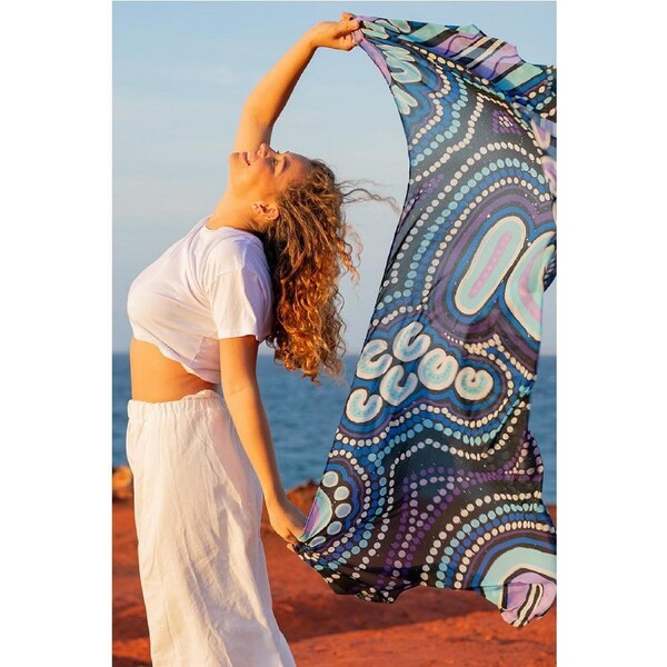 Koorrookee 'Grandmother' Rectangle Chiffon Scarf