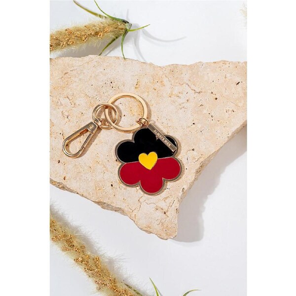 "Raise The Flag" Aboriginal Flag Flower Keyring