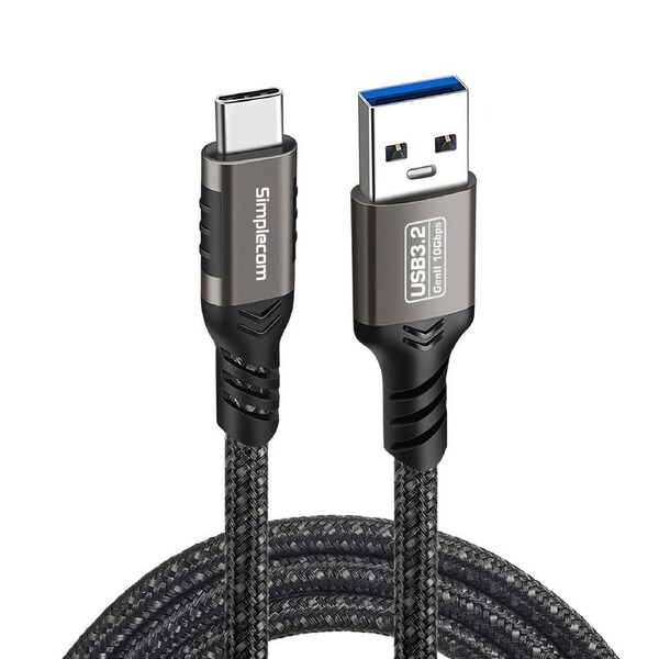 Simplecom CAU510 USB-A to USB-C Data and Charging Cable USB 3.2 Gen2 10Gbps 1M